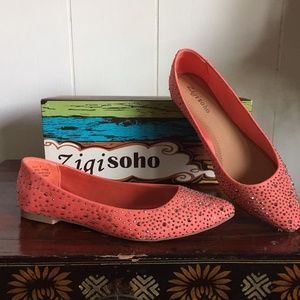 Zigi Soho coral flats